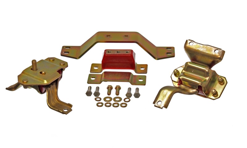Ford Mustang Engine Mount Kit - Energy Suspension - Performance Polyurethane - Red - `99-`04